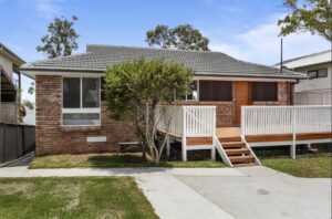 View of the villa from the entrance side